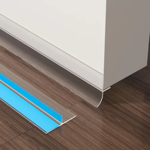 Tapón de silicona para puerta, burlete en forma de T para puertas y ventanas, sello autoadhesivo (1.37 pulgadas x 16.5 pies, transparente)