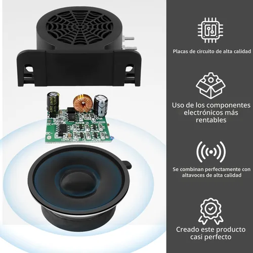Miniatura 5 de MIRKOO Alarma de respaldo de 110 dB 12 V-80 V CC, impermeable, industrial, resistente, alarma de advertencia inversa con tono de pitido súper fuerte