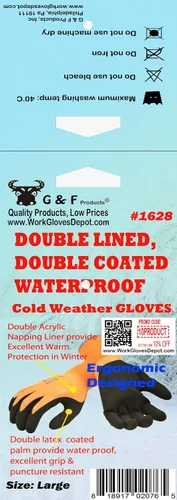 Miniatura 3 de Waterproof cold weather Double Coated Windproof HPT Plam and Fingers Acrylic Terry inner