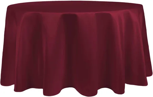 Miniatura 36 de Ultimate Textile Mantel redondo de satén nupcial de 60 pulgadas, se adapta a mesas de menos de 60 pulgadas de diámetro, berenjena morado berenjena