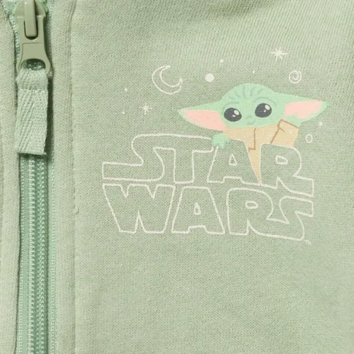 Miniatura 3 de STAR WARS The Mandalorian The Child - Sudadera con capucha de forro polar con cremallera para bebés y niños pequeños