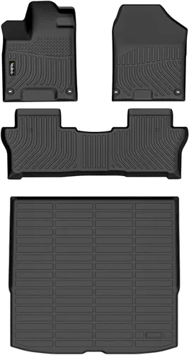 Miniatura 127 de Tapetes de piso para todo clima y forro de carga con respaldo para Chevrolet Suburban de 7 asientos 2021-2025 / GMC Yukon XL de 7 asientos