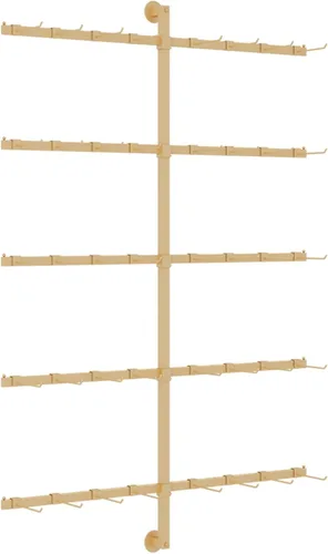 Miniatura 15 de Soporte para calcetines montado en la pared, soporte de joyería que ahorra espacio, organizador de almacenamiento de aretes, estante de exhibición