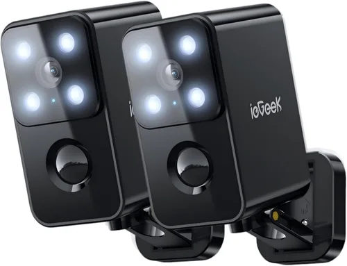 Miniatura 10 de ieGeek Cámaras de seguridad inalámbricas para exteriores con panorámica rotativa de 180°, cámaras de seguridad para el hogar, cámara WiFi 2.4G