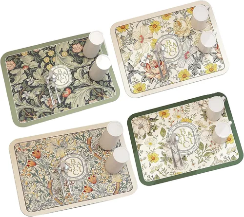 Miniatura 13 de Tapete de drenaje de estilo fantasía 2023, 11.8 x 15.75 pulgadas, súper absorbente, tapete de secado de platos lavable, almohadilla de secado