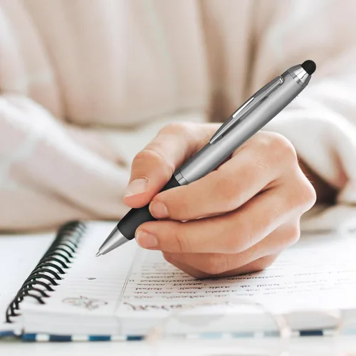 Miniatura 6 de DISCOUNT PROMOS Juego de 10 bolígrafos Stylus, paquete a granel, tinta negra, ideal para oficina, escuela, negocios, ferias comerciales, eventos