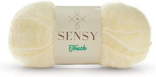 Miniatura 19 de Sensy Touch - Ovillo de lana, 3.5 onzas, 268 yardas, calibre 3 claro (blanco)
