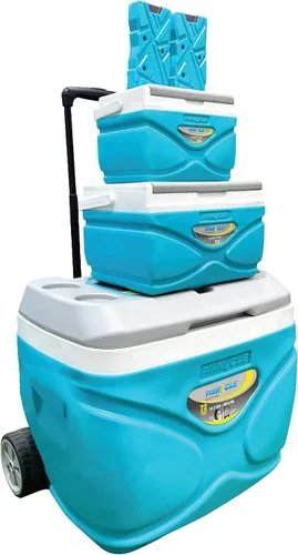Pinnacle Enfriador con ruedas – Práctico juego de enfriador de 66L con ruedas y mango – Incluye enfriadores de camping de 30L 11L y 4.5L y 2