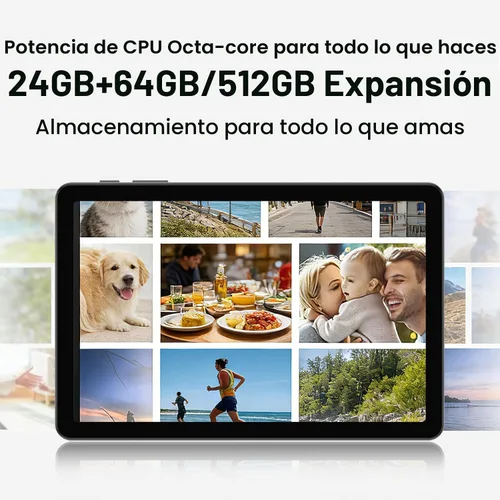 Miniatura 2 de COLORROOM Tablet Android16, tabletas de 10 pulgadas, CPU Octa Core, 24GB+64GB+512GB de expansión, batería de 6000 mAh+carga rápida de 18 W, WiFi