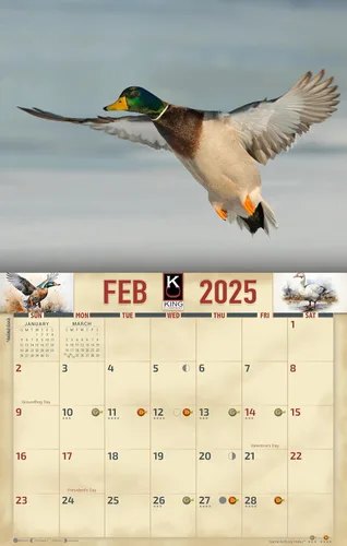 Miniatura 5 de The KING Company - Calendario de pared de aves acuáticas 2024, tamaño XL, 14 x 22 pulgadas, calendario de gansos de pato por The KING