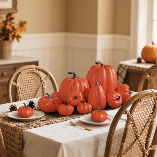 Miniatura 3 de Artmag Paquete de 12 calabazas artificiales de color naranja de varios tamaños, calabazas falsas grandes para otoño, Acción de Gracias, Halloween