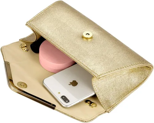 Miniatura 6 de Women's Gold Clutch,Gold Clutch Purses For Women Evening Shoulder Crossbody Handbags Bridal Prom Wedding Party Purse