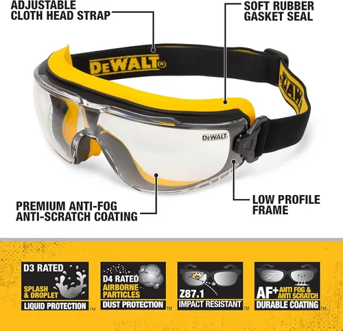Miniatura 2 de DEWALT Gafas de Seguridad, Transparentes, Anti-Vaho, DPG84 - Aislante