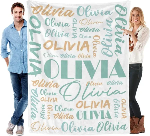 Miniatura 11 de Manta personalizada para niños y adultos, manta personalizada con nombre, manta de franela personalizada con nombre, manta personalizada con nombre