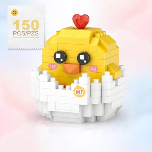 Miniatura 2 de Aetheria Mini bloques de pollito, juego de animales de construcción, 150 piezas, decoración creativa para el hogar, ladrillos de construcción