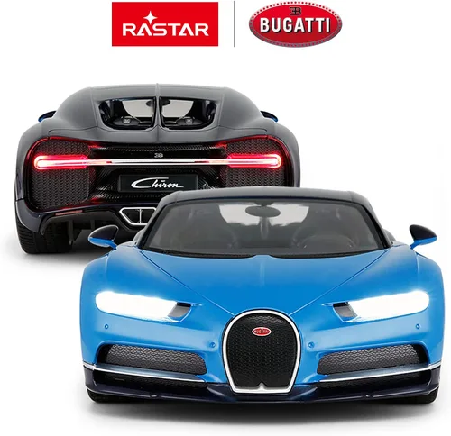 Miniatura 2 de RASTAR RC Bugatti Chiron Coche De Control Remoto, 1/14 Bugatti Chiron RC Car - Azul