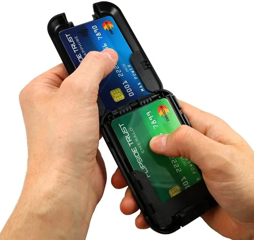 Miniatura 5 de Flipside Wallets 4 Cartera con bloqueo RFID para hombre con clip extraíble para dinero, delgada, segura y resistente a los golpes