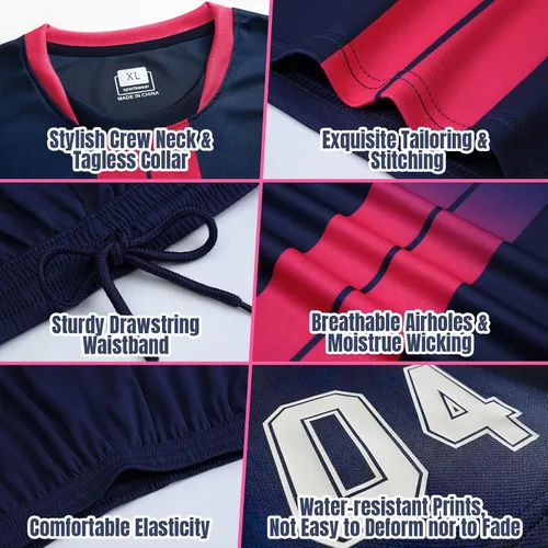 Miniatura 15 de Camisetas de fútbol personalizadas para hombres, mujeres, niños, camisetas de fútbol personalizadas, pantalones cortos, uniformes
