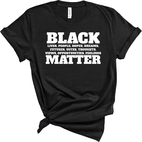 Miniatura 3 de BLM Movimiento Mujer Camisa Negro Live Matters Vidas Matters Matters Camisetas para Mujer Gráfico Camisetas de coagulación BL12