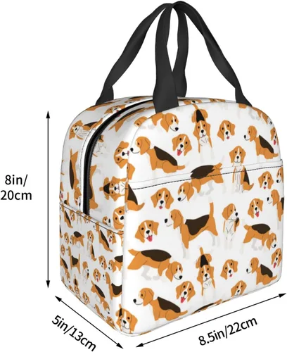 Miniatura 5 de Beagle - Bolsa de almuerzo para perros, aislada, resistente al agua, reutilizable, para viajes de picnic