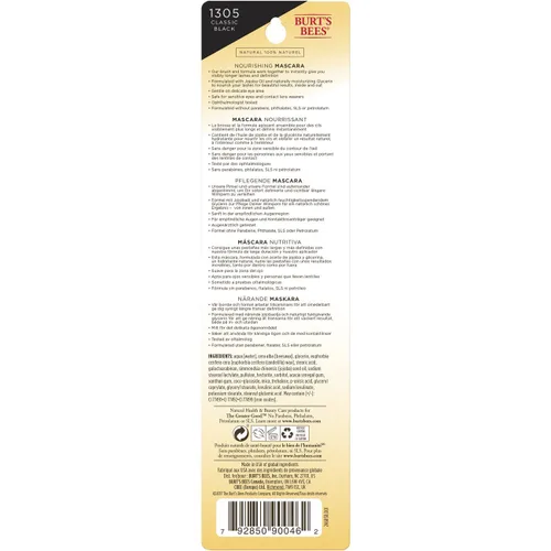 Miniatura 11 de Máscara de pestañas, pestañas alargadas Burt's Bees 100% natural, negro clásico