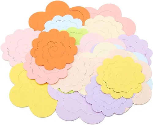 Quilling Paper Blossom Paper Kit 20PCS Diseño de flores Colorido Kit de Quilling Papel Roseta Flor Quilling Paper (Color al azar)