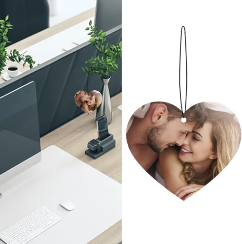 Miniatura 3 de 10/20/50/100/Pcs Ambientador personalizado para automóvil a granel, ambientadores personalizados de doble cara con logotipo de texto fotográfico.
