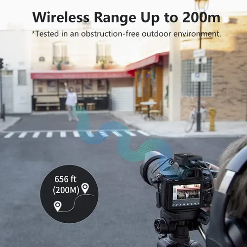 Miniatura 4 de Saramonic Blink900 B1 Sistema de micrófono inalámbrico Lavalier y alcance inalámbrico de 656 pies y pantalla OLED para cámara réflex digital Canon