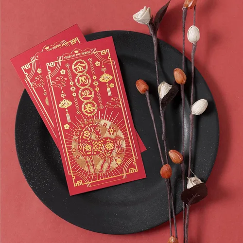 Miniatura 7 de Sobres rojos de año nuevo chino, 36 paquetes rojos de Año Nuevo Lunar 2026, Hong Bao con diseño de lámina dorada, sobres de dinero de regalo, año