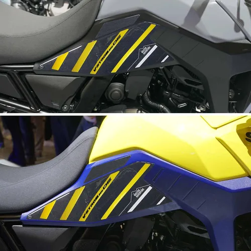 labelbike - Pegatinas 3D para protecciones de asiento inferior de motocicleta compatibles con Suzuki V-Strom 800DE - Color Amarillo