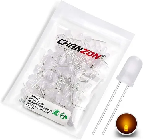 Miniatura 9 de CHANZON Paquete surtido de 60 luces LED de diodo de 0.197 in, lente redonda difusa DC 3V 20mA, lámpara de bombilla de iluminación surtida, variedad