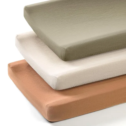 lulumoon Funda para cambiador de pañales de bebé: Funda de almohadilla de muselina para cambiador de pañales - Fundas de cambiador para niñas y niños