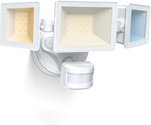 ALUSSO Luces para exteriores con sensor de movimiento cableadas (no solares), luces de inundación de 40 W 4500 lm para exteriores 120 V, 3 modos