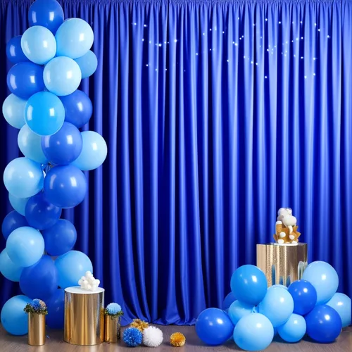 Miniatura 63 de Cortinas de fondo azul bebé de 8 x 10 pies para bodas, cortinas de fondo de poliéster sin arrugas, para baby shower, fiestas de cumpleaños