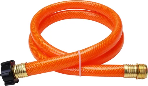 Manguera de descarga de agua negra - Manguera de limpieza de tanque de agua negra para RV, 5/8" x 4 pies, Naranja