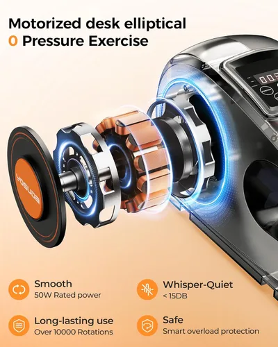Miniatura 2 de YOSUDA Máquina elíptica eléctrica para debajo del escritorio, máquina elíptica para personas mayores, ejercitador de pedal sentado totalmente