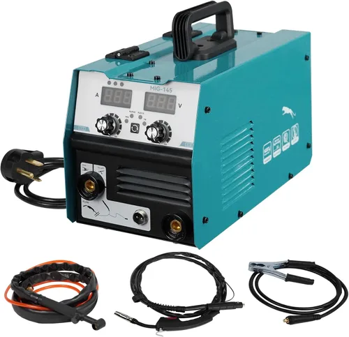 Miniatura 9 de Soldador MIG de 270 amperios, núcleo de flujo de 220 V, inversor de gas, IGBT, antorcha y cable de soldadura sólido de 2 libras, soldador digital