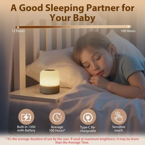 Miniatura 6 de Luz nocturna portátil para bebé, luz de huevo de 3 colores para guardería, luz nocturna recargable para niños, pequeña lámpara inalámbrica de mesa