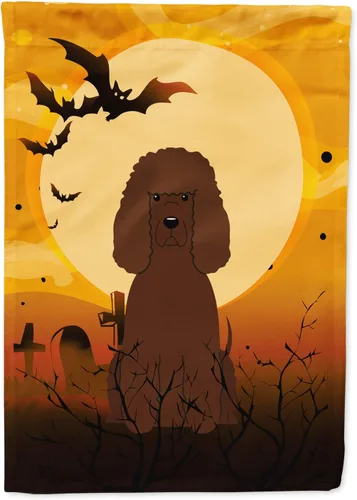 Miniatura 169 de Caroline's Treasures BB4307GF - Bandera de Halloween Airedale para jardín, bandera decorativa para patio exterior, obras de arte de patio, macizos