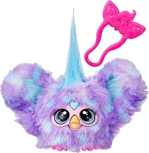 Furby Furblets Groo-Vee Amigo Mini, más de 45 sonidos y música, habla solo Furbish, juguetes de peluche electrónicos, morado, regalos para el