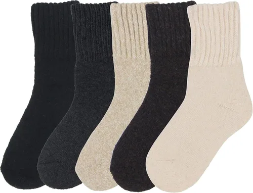Miniatura 3 de BomKinta - Calcetines a media pantorrilla de invierno para mujer cómodos gruesos y abrigadores de color liso