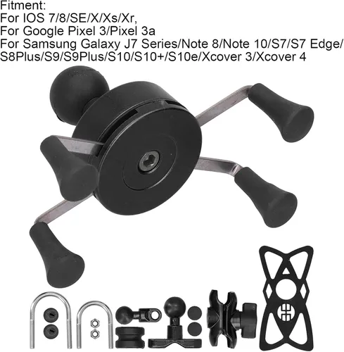 Miniatura 5 de Soporte de teléfono para motocicleta, soporte para teléfono celular, modificación universal con 13 accesorios, soporte de bicicleta para manillar