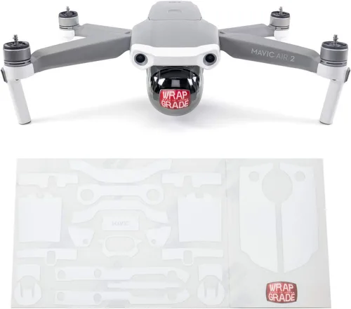 Miniatura 12 de Wrapgrade Funda compatible con DJI Mavic Air 2 Color de acento A (Airforce Silver)