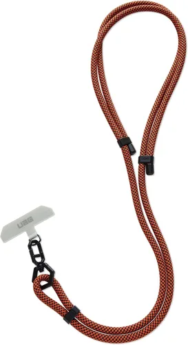 URBAN ARMOR GEAR UAG - Cordón cruzado para teléfono, correa de paracaídas ajustable de 0.394 in/0.276 in, civil Ocre/negro