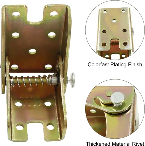 Miniatura 3 de 2 soportes de bisagra plegables, bisagras autobloqueantes, soporte de mesa plegable de 90 grados, accesorios de patas resistentes para mesa
