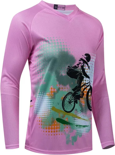 Miniatura 7 de Camiseta de manga larga MTB para mujer, camiseta de motocross de montaña, motocross, ciclismo, BMX, motocicleta, pesca, carreras