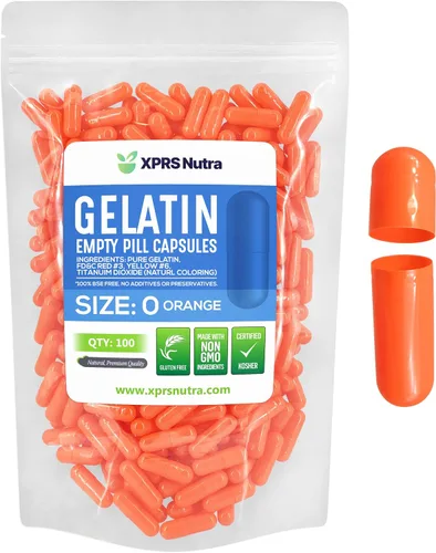 Miniatura 40 de XPRS Nutra Size 0 Empty Capsules - 100 Count Empty Gelatin Capsules - Pills DIY Capsule Filling - Pure Bovine Pill Gel Caps for Do-It-Yourself Rosado