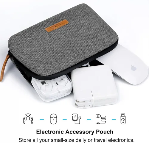 Miniatura 3 de Lacdo Organizador electrónico organizador de cables de viaje, funda de accesorios electrónicos de tecnología, fundas de cargador portátil