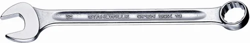 Miniatura 2 de Stahlwille 96400805 Llave combinada, cabeza de anillo en ángulo a 15 grados, acero de aleación cromada, cromada, tiene accionamiento antideslizante