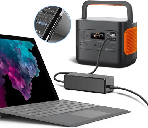 Miniatura 3 de KFD Cargador de coche 15V 6.33A 12V-24V DC Adaptador compatible con Microsoft Surface Book 3 2 1 Surface Go 1 2 3 4 Surface Laptop 7 6 5 4 3 2 1 Go